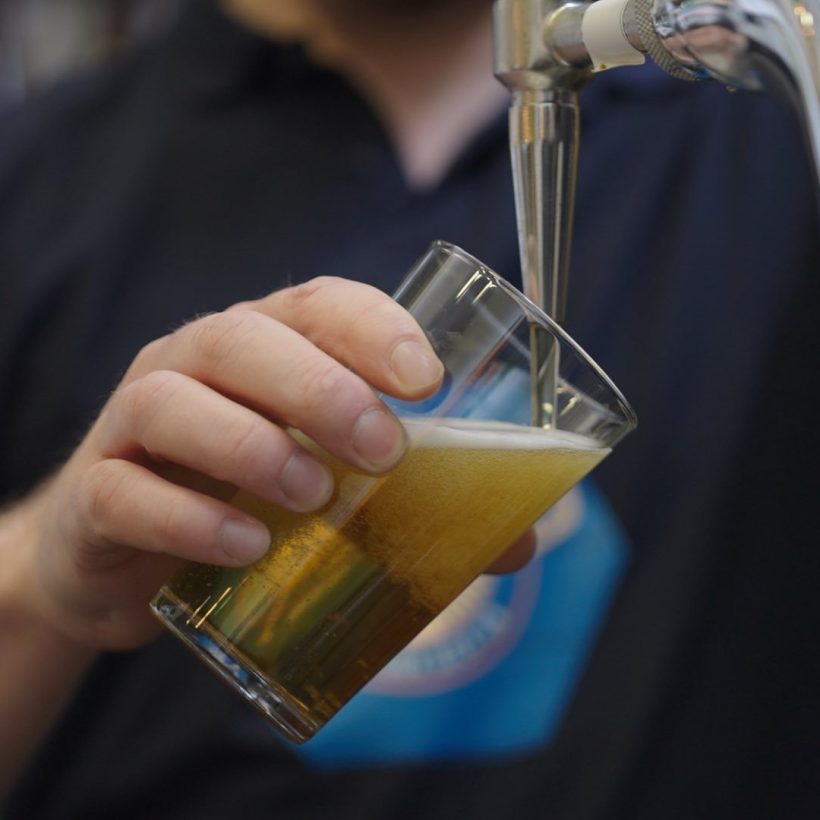Pouring Beer At Mash Paddle Brewery copy